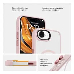 Чехол для Apple iPhone 16e/17e, Uniq MagCase, розовый, противоударный, панель-накладка с MagSafe, ударопрочный TPU+PC, с магнитом MagSafe, поддержка полноценной беспроводной зарядки, ArmorStandart (ARM83871) - мініатюра 3