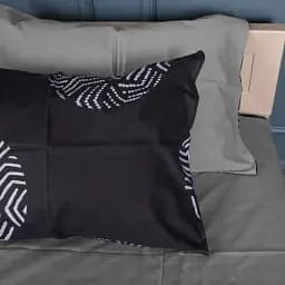 Наволочка MirSon Сатин 22-1379 Geometric Circles 60х60 см темно-сіра (2200010476439)