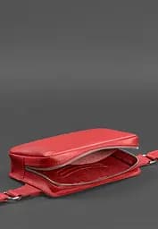 Шкіряна жіноча поясна сумка Dropbag Mini червона - мініатюра 7