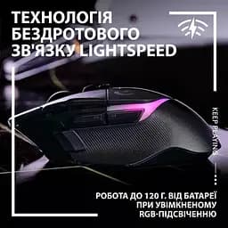 Мишка бездротова Logitech g502 X Plus (910-006162) чорна - мініатюра 2