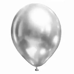 Кулька повітряна латексна 30 см (50) металік срібло, IDEA7-DL-033