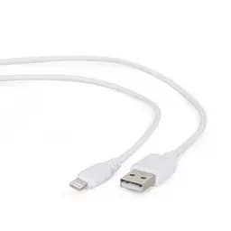 Кабель USB AM – Lightning, 10 см, белый, Cablexpert (CC-USB2-AMLM-W-0.1M)