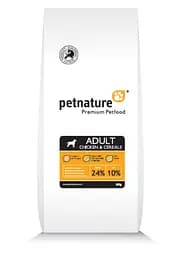 Збалансований Сухий корм PetNature 15 кг для дорослих собак всіх порід курка i зернові