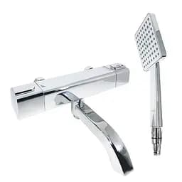 Смеситель для ванны короткий с термостатом Gappo 1/8 G3291 Хром