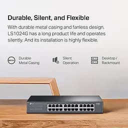Комутатор TP-Link 24-портовий гігабітний настільний/стійковий (LS1024G) - мініатюра 12