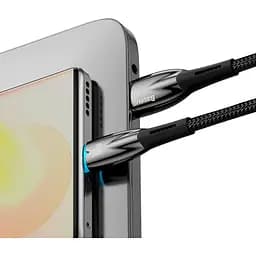 Кабель Baseus Glimmer Series USB-А to USB-C 100W 1m Black (CADH000401) [106120] - мініатюра 7
