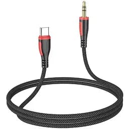 Кабель AUX аудио шнур USB-C 3.5 мм Borofone BL14 черный