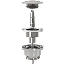 Сифон для раковини Rea nickel brushed універсальний + click-clack REA-A4400, Никель - мініатюра 4