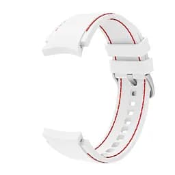 Ремінець для Samsung Galaxy Watch 5 40mm - біло-червоний ширина кріплення 20мм силікон Watchbands RLine (W44-1WB26039851) - мініатюра 4