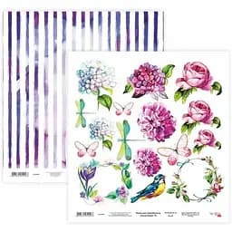 Бумага для скрапбукинга "Floral Poem" 19 двухсторонняя 30.48х30.48см 200г/м² Rosa Talent