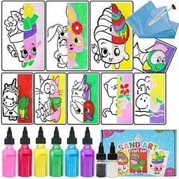 Детский набор для творчества картины из песка 9 в 1 KP-005 с магнитами