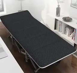 Туристична похідна розкладачка Leobro з Mesh-матрацом Black (LB-CC-L1-BLK) - мініатюра 5