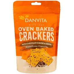 Крекери Danvita з сиром чеддер і насінням, 100г (929811)
