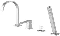 Змішувач на борт ванни Kohlman Axis chrome QB244N Хром