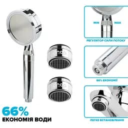 Набір для економії води Drop PM2+NANO100G (лійка для душу + 2 аератори) - Економія 66% - мініатюра 2