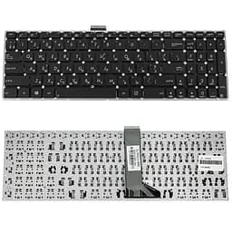 Клавіатура для ноутбука ASUS (X502, X551, X553, X555, S500, TP550) ukr, black, без фрейму, без кріплень
