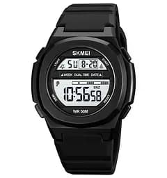 Годинник чоловічий спортивний Skmei 1821 (Чорний з білим циферблатом)