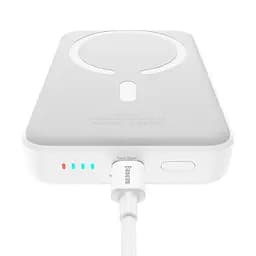 Магнітний зовнішній акумулятор Baseus Magnetic Mini Air 10000mAh 20W білий - мініатюра 2