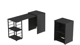 Стіл-тумба трансформер Смарт 2/1 Ferrum-decor 750x1450x500 Чорний метал ДСП Сосна Кембра 16 мм (FRD-105097) - мініатюра 6