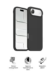 Силиконовый чехол с MagSafe для Apple iPhone 17 Air, ICON2 MagCase, черный, противоударный, панель с мягкой подкладкой, защита всего корпуса, поддержка беспроводной зарядки, совместим с защитными стеклами и пленками, ArmorStandart (ARM86250) - мініатюра 3
