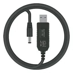 Кабель МАКЕ USB to DC 9V 1м Black