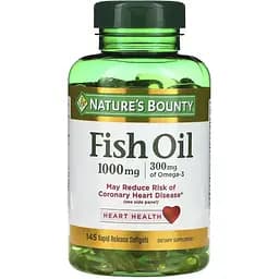 Риб'ячий жир Nature's Bounty Fish Oil 1000 мг 145 гелевих капсул
