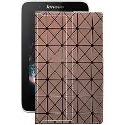 Чохол StatusCASE з екошкіри для планшету Lenovo A7-30 A3300 Коричневий ромб