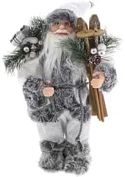 Новорічна фігура Санта Клаус з подарунками та лижами BonaDi 16х9х30 см dec0008659