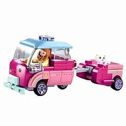 Конструктор Sluban M38-B0921 Машинка з собакою і фігуркою — набір із деталей для складання та гри, різнокольоровий