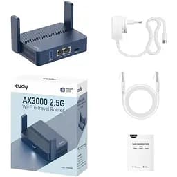 Маршрутизатор Cudy TR3000, AX3000 2.5G Wi-Fi 6 Router w USB, 2×1000Mbps RJ45, USB Type-C power in. (TR3000)