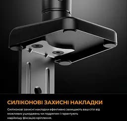 Кронштейн настольный для монитора 17-32 дюйма Anda Seat ADWA6D1SBS Stealth II Black-Blue - мініатюра 14