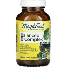 Збалансований комплекс вітамінів В MegaFood Balanced B Complex 90 таблеток