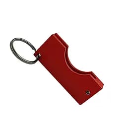 Захисний алюмінієвий чохол для ключа YubiKey 5 / 5C / Security Key NFC з брелком, Червоний, 1 шт