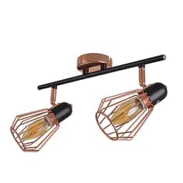 Світильник Brille спот стельовий накладний лофт HTL-211/2 E14 BK+RG