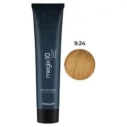Краска для волос с низким содержанием аммиака Megix10 Mowan 9.24 очень светлый медно-русый блонд 100 мл
