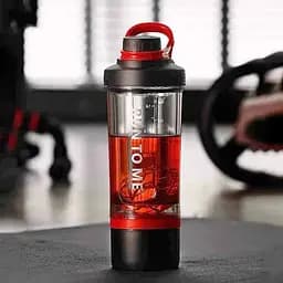 Шейкер Casno 600 мл +150 мл Red/Black - мініатюра 2