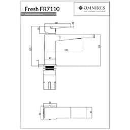 Змішувач для раковини Omnires Fresh chrome (FR7110CR) - мініатюра 3