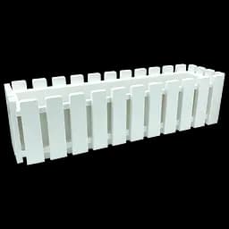 Горщик для квітів Poliwork балконний Akasya, 11 л, білий (A80-AB80BY)