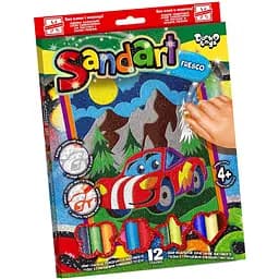 Набор для творчества Danko Toys SandArt SA-02-01…10 фреска из песка Машинка
