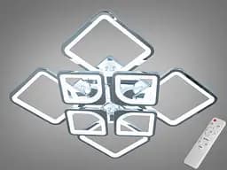 Стильная светодиодная люстра с пультом, 135Вт, хром