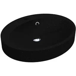 Умивальник Miraggio Devon mirastone black 0000395, Чорний матовий