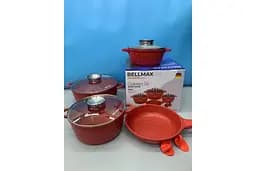 Набір посуду 9 предметів Bellmax Cookware Set BM-120 - мініатюра 5