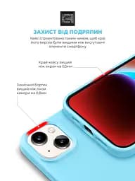 Силиконовый чехол с MagSafe для Apple iPhone 14, ICON2 MagCase, голубой, противоударный, панель с мягкой подкладкой, защита всего корпуса, поддержка беспроводной зарядки, совместим с защитными стеклами и пленками, ArmorStandart (ARM68390) - мініатюра 5