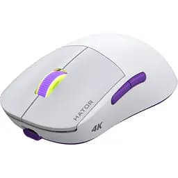 Бездротова миша HATOR Quasar 2 ULTRA 4K Wireless White Lilac (HTM571WL) - мініатюра 2