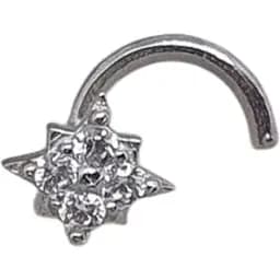 Золота сережка-пірсинг Астор в ніс с фіанітами. 2182443Б