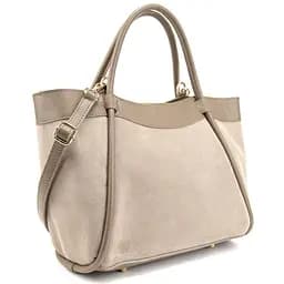 Замшева жіноча сумка з шкіряною вставкою Firenze Italy F-IT-7668T