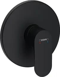 Змішувач Hansgrohe Rebris S прихованого монтажу для душу Matt Black 72667670, Чорний матовий