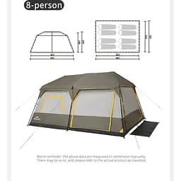Намет для кемпінгу Naturehike Cape 13.1 (CNK2450WS050) багатомісний - мініатюра 2