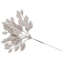Флористическая ветка для декора 29 см Искусственные материалы для декора и флористики с глитером Шампань