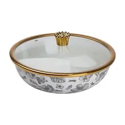 Каструля емальована 4,5 л без ручок, flowers Yiwu HP-2-108 - мініатюра 3
